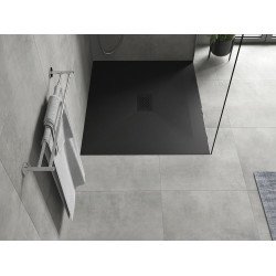 Mexen Hugo   SMC cadita  120 x 100 cm,  negru ,  capace negru - 42701012-B