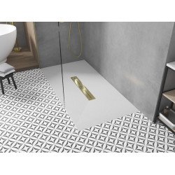 Mexen Toro   SMC cadita  180 x 70 cm, alb ,  capace auriu - 43107018-G