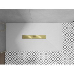 Mexen Toro   SMC cadita  180 x 70 cm, alb ,  capace auriu - 43107018-G