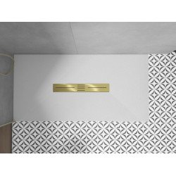 Mexen Toro   SMC cadita  150 x 80 cm, alb ,  capace auriu - 43108015-G