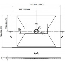 Mexen Toro   SMC cadita  100 x 90 cm, alb ,  capace auriu - 43109010-G