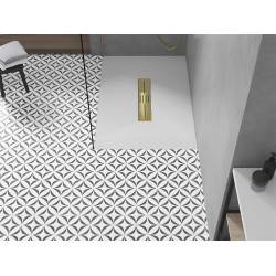 Mexen Toro   SMC cadita  110 x 90 cm, alb ,  capace auriu - 43109011-G