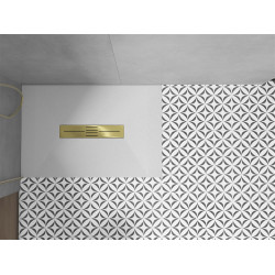 Mexen Toro   SMC cadita  110 x 90 cm, alb ,  capace auriu - 43109011-G