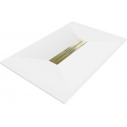 Mexen Toro   SMC cadita  110 x 90 cm, alb ,  capace auriu - 43109011-G Cadita dus 0 Mexen