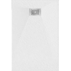 Mexen Hugo   SMC cadita  100 x 90 cm, alb ,  capace inox - 42109010-X