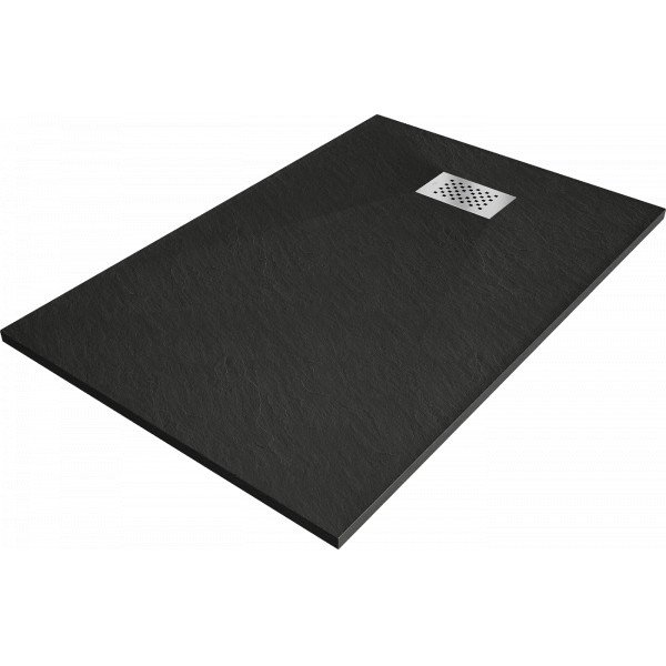 Mexen Hugo   SMC cadita  110 x 80 cm,  negru ,  capace inox - 42708011-X