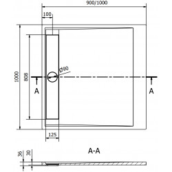 Mexen Amon   SMC cadita  100 x 90 cm, alb  - 4F109010