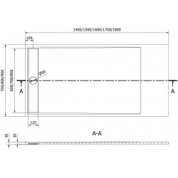 Mexen Amon   SMC cadita  140 x 70 cm,  negru  - 4F707014