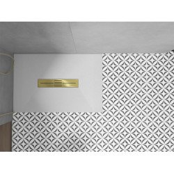 Mexen Toro   SMC cadita  140 x 90 cm, alb ,  capace auriu - 43109014-G