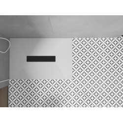 Mexen Toro   SMC cadita  100 x 70 cm, alb ,  capace negru - 43107010-B