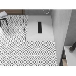 Mexen Toro   SMC cadita  100 x 80 cm, alb ,  capace negru - 43108010-B