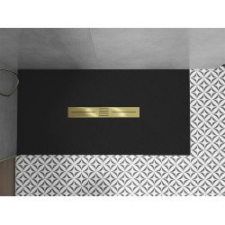 Mexen Toro   SMC cadita  200 x 70 cm,  negru ,  capace auriu - 43707020-G