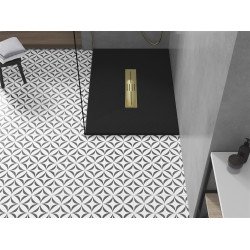 Mexen Toro   SMC cadita  100 x 80 cm,  negru ,  capace auriu - 43708010-G