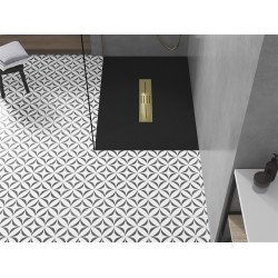 Mexen Toro   SMC cadita  100 x 90 cm,  negru ,  capace auriu - 43709010-G