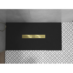 Mexen Toro   SMC cadita  160 x 90 cm,  negru ,  capace auriu - 43709016-G