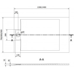Mexen Otto   SMC cadita  130 x 80 cm, alb  - 4N108013