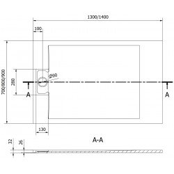 Mexen Otto   SMC cadita  130 x 80 cm, alb  - 4N108013